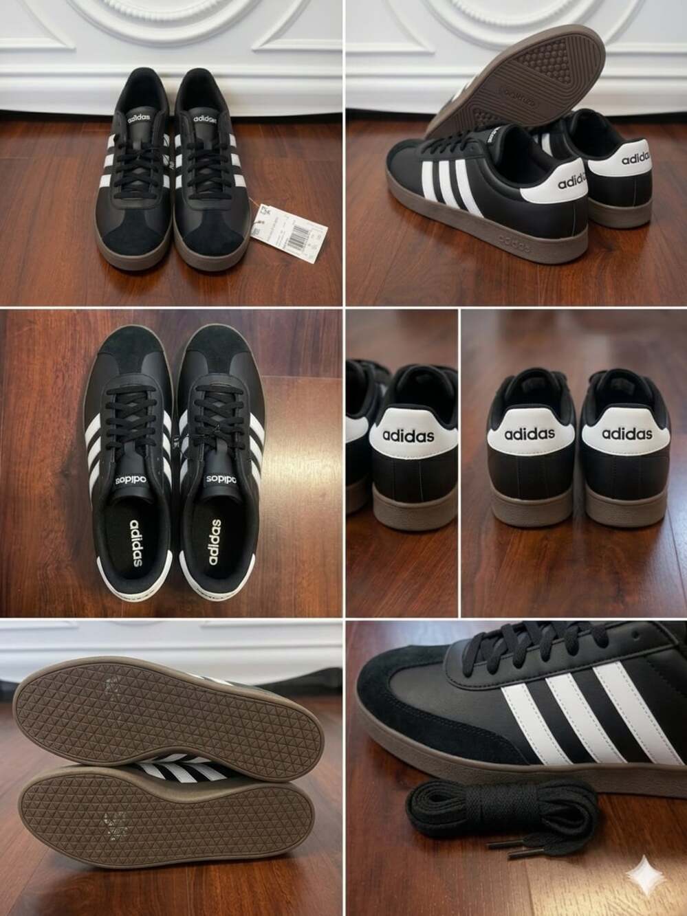 ADIDAS VL Court Base Shoes Core Black White 
Size 9.5M